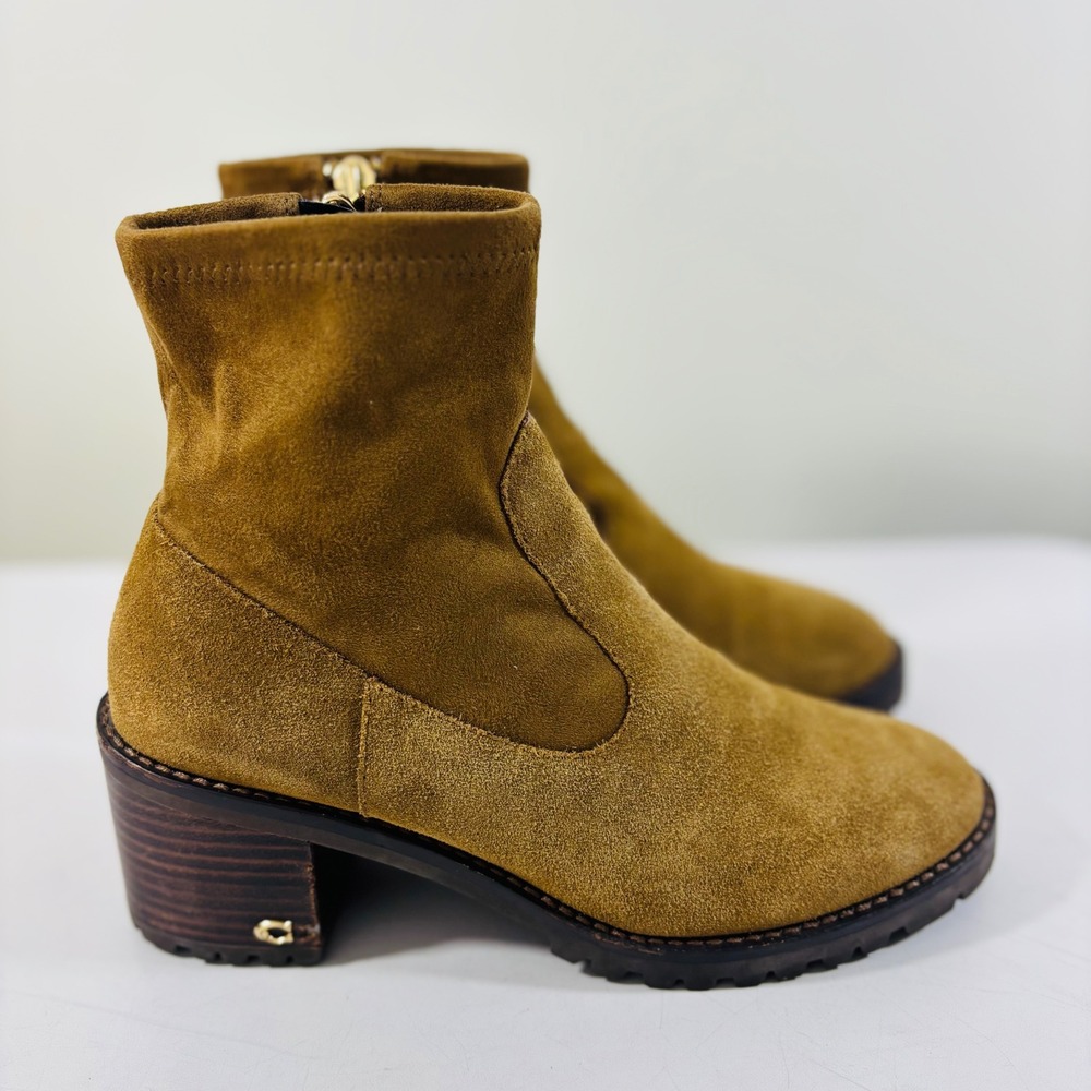 Coach Joy Suede Women's Leather Raw Umber Ankle Boots Sz 6B - Picture 11 of 11